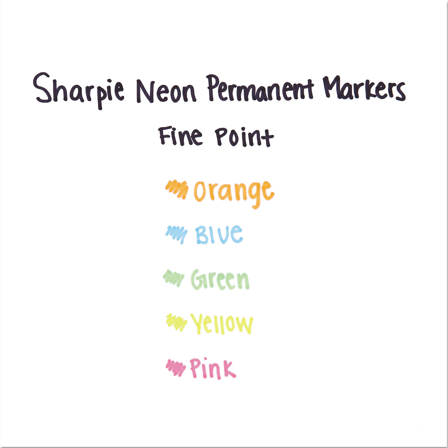 Neon Permanent Markers, Fine Bullet Tip, Assorted Colors, 5/Pack - Office  Express Office Products