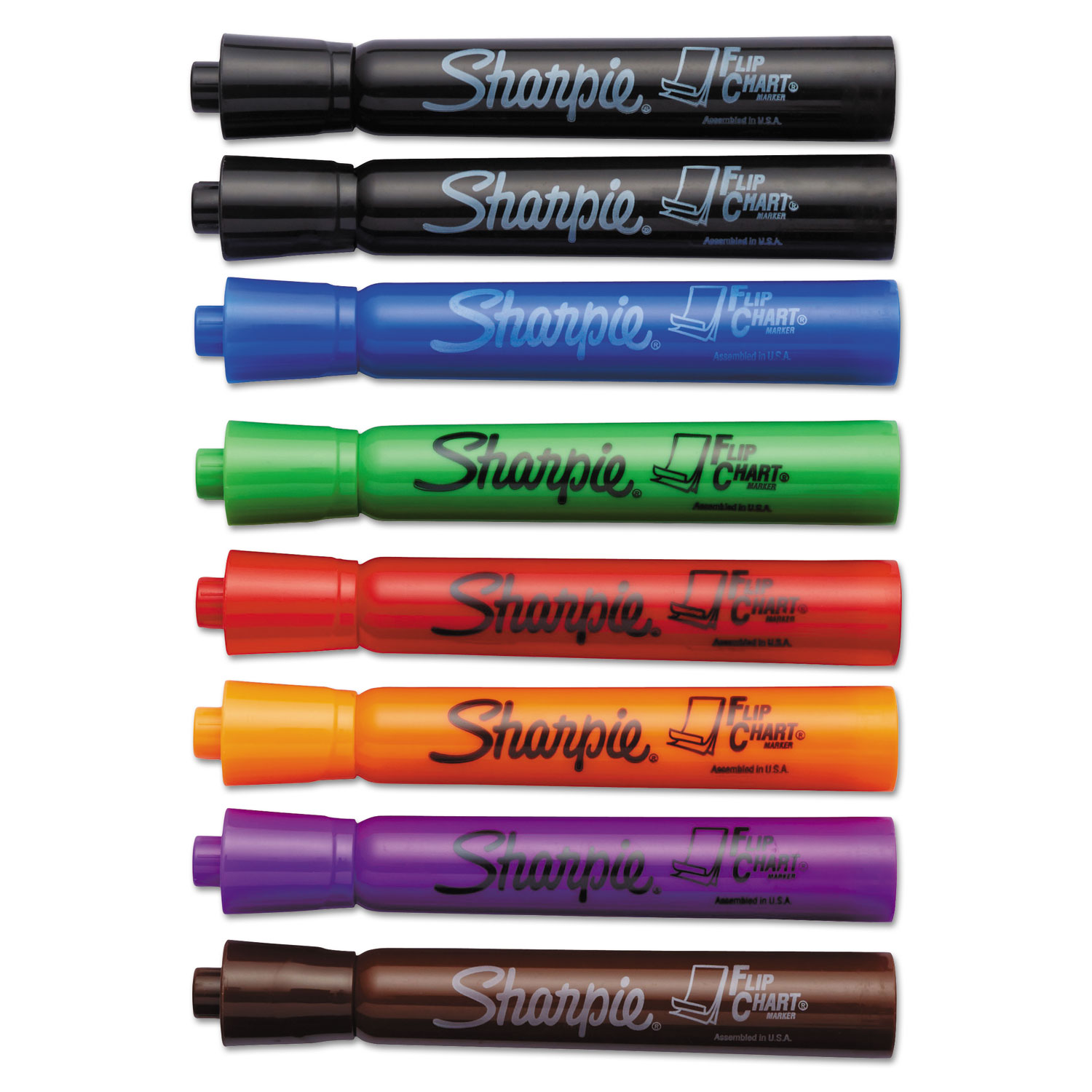  Sharpie 22478 Flip ChartMarker, Broad Bullet Tip, Assorted Colors, 8/Set (SAN22478) 