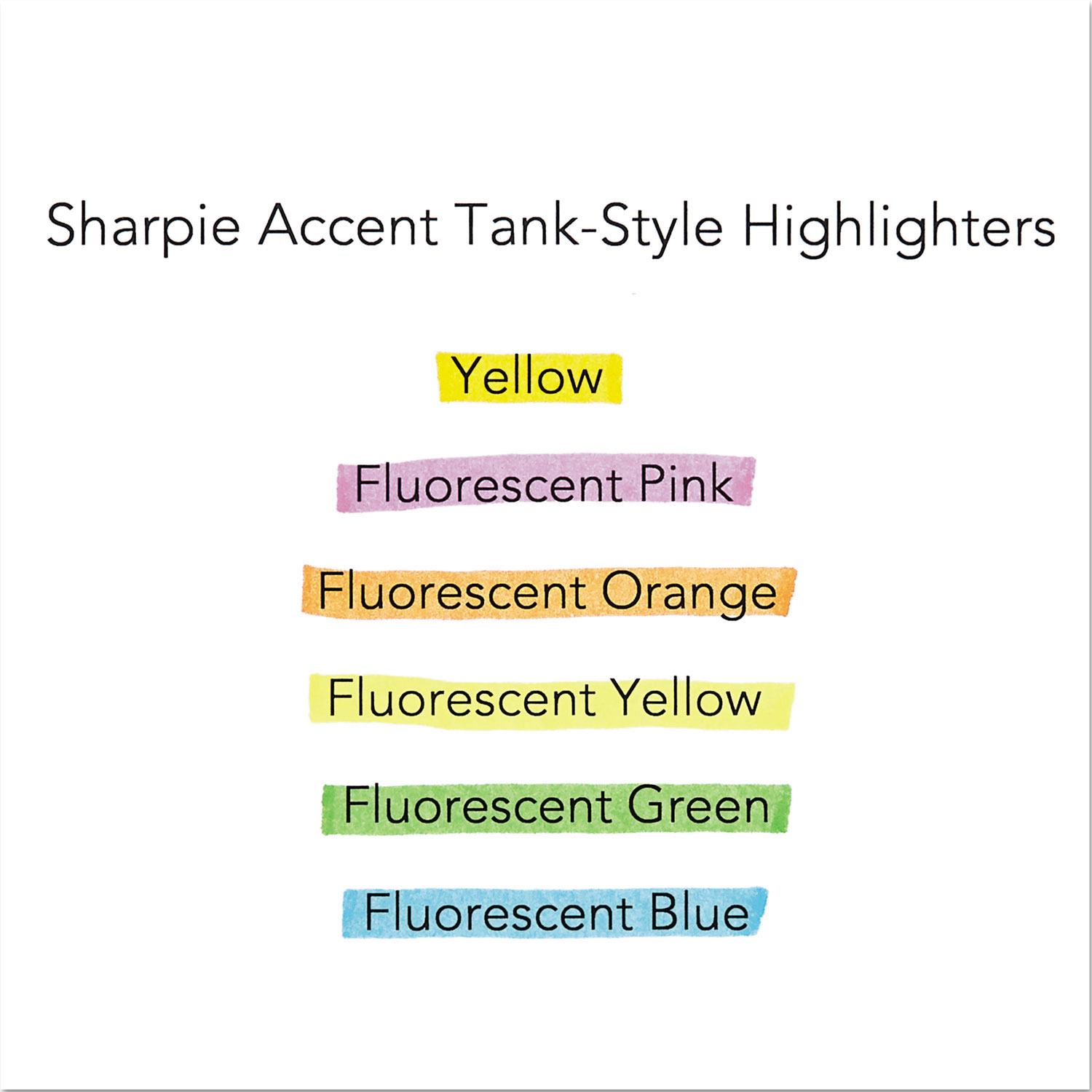 Accent Tank Style Highlighter, Chisel Tip, Blue, Dozen