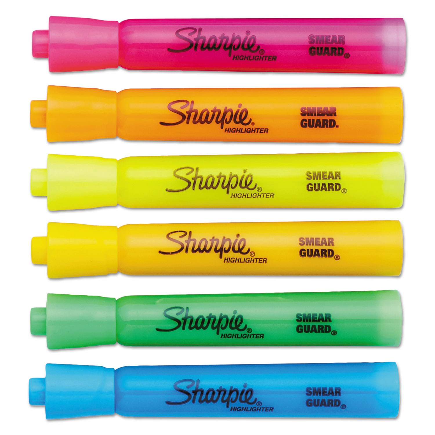  Sharpie 25053 Tank Style Highlighters, Chisel Tip, Assorted Colors, Dozen (SAN25053) 