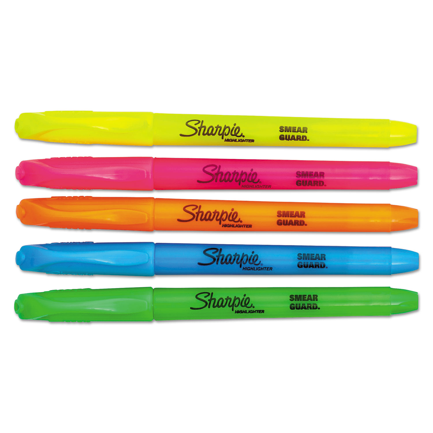  Sharpie 27075 Pocket Style Highlighters, Chisel Tip, Assorted Colors, 5/Set (SAN1908101) 
