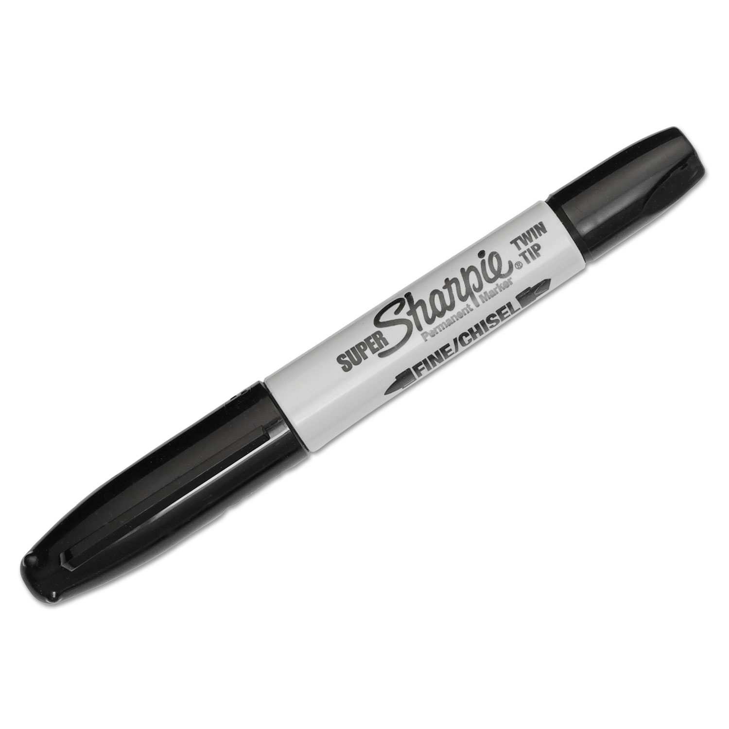  Sharpie 36201 Super Twin-Tip Permanent Marker, Medium/Broad Bullet/Chisel Tips, Black (SAN36201) 