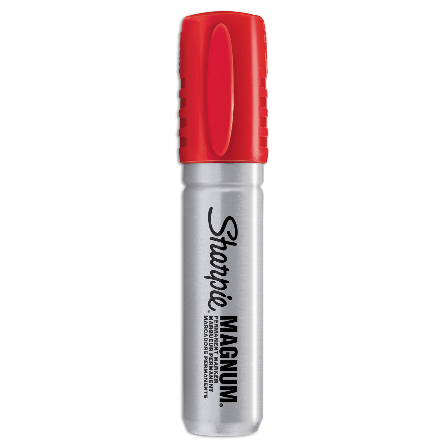 Magnum Permanent Marker, Broad Chisel Tip, Red - BOSS Office and
