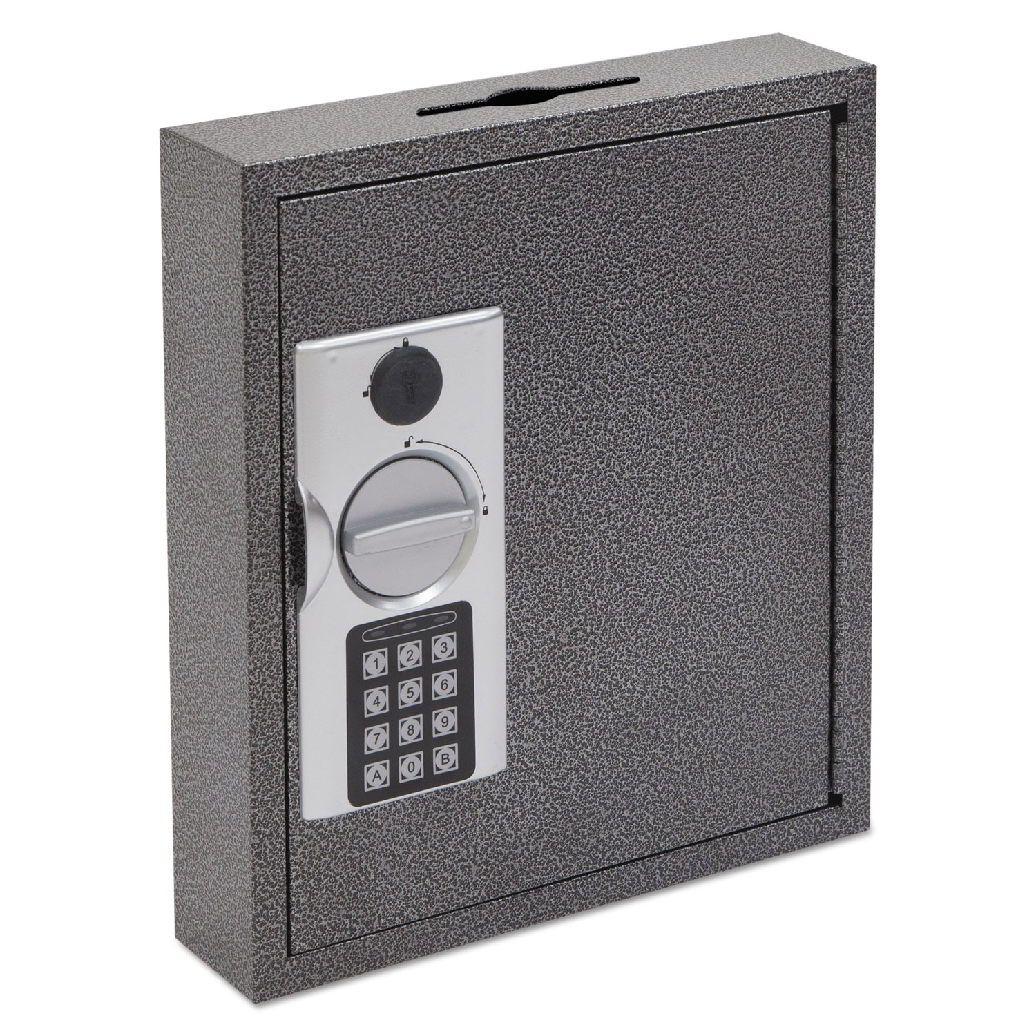 Hercules Key Cabinets E-Lock, 30-Key, Steel, Silver Vein