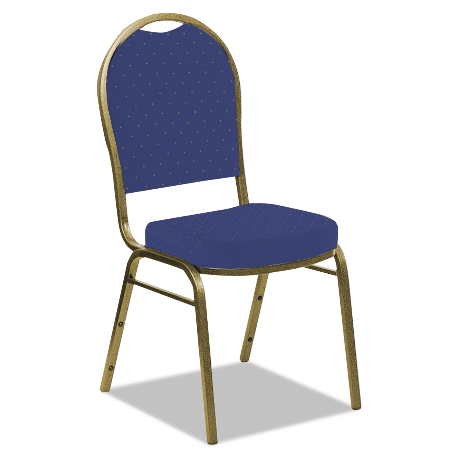 Banquet Chairs with Dome Back, Navy/Gold, 4/Carton