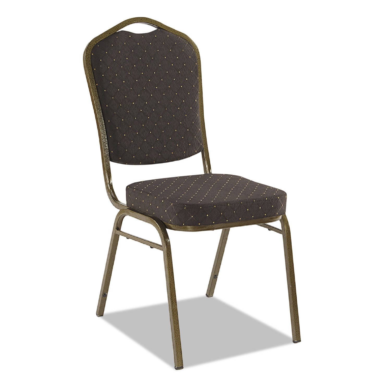 Banquet Chairs with Crown Back, Black/Gold, 4/Carton