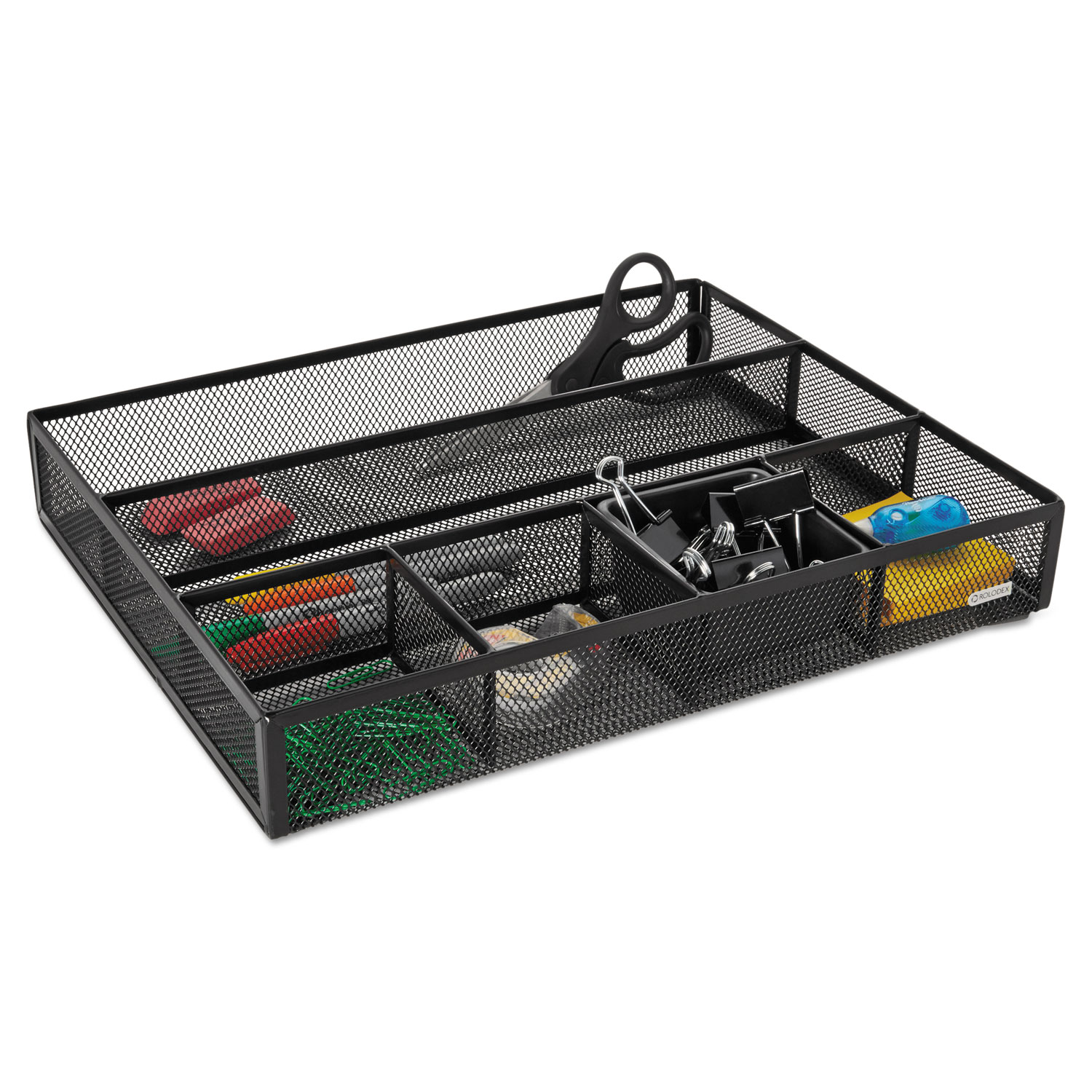 Deep Desk Drawer Organizer, Metal Mesh, Black BOSS Office and