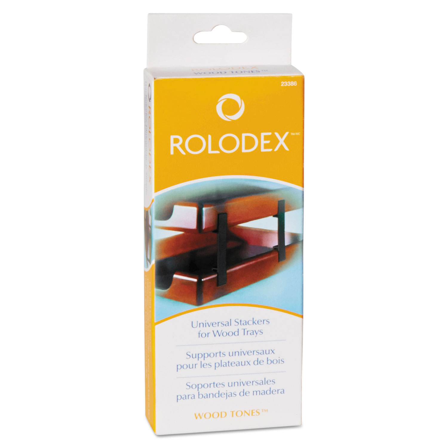  Rolodex 23386 Wood Tones Letter/Legal Desk Tray Stackers, 4 Tier, Metal, Black (ROL23386) 