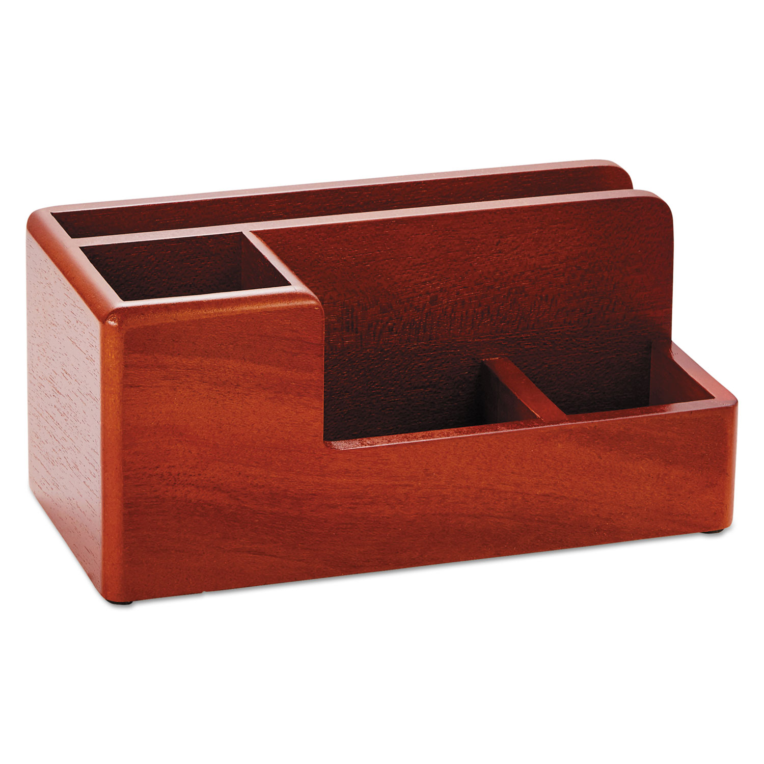  Rolodex 1734648 Wood Tones Desk Organizer, Wood, 4 1/4 x 8 3/4 x 4 1/8, Mahogany (ROL1734648) 