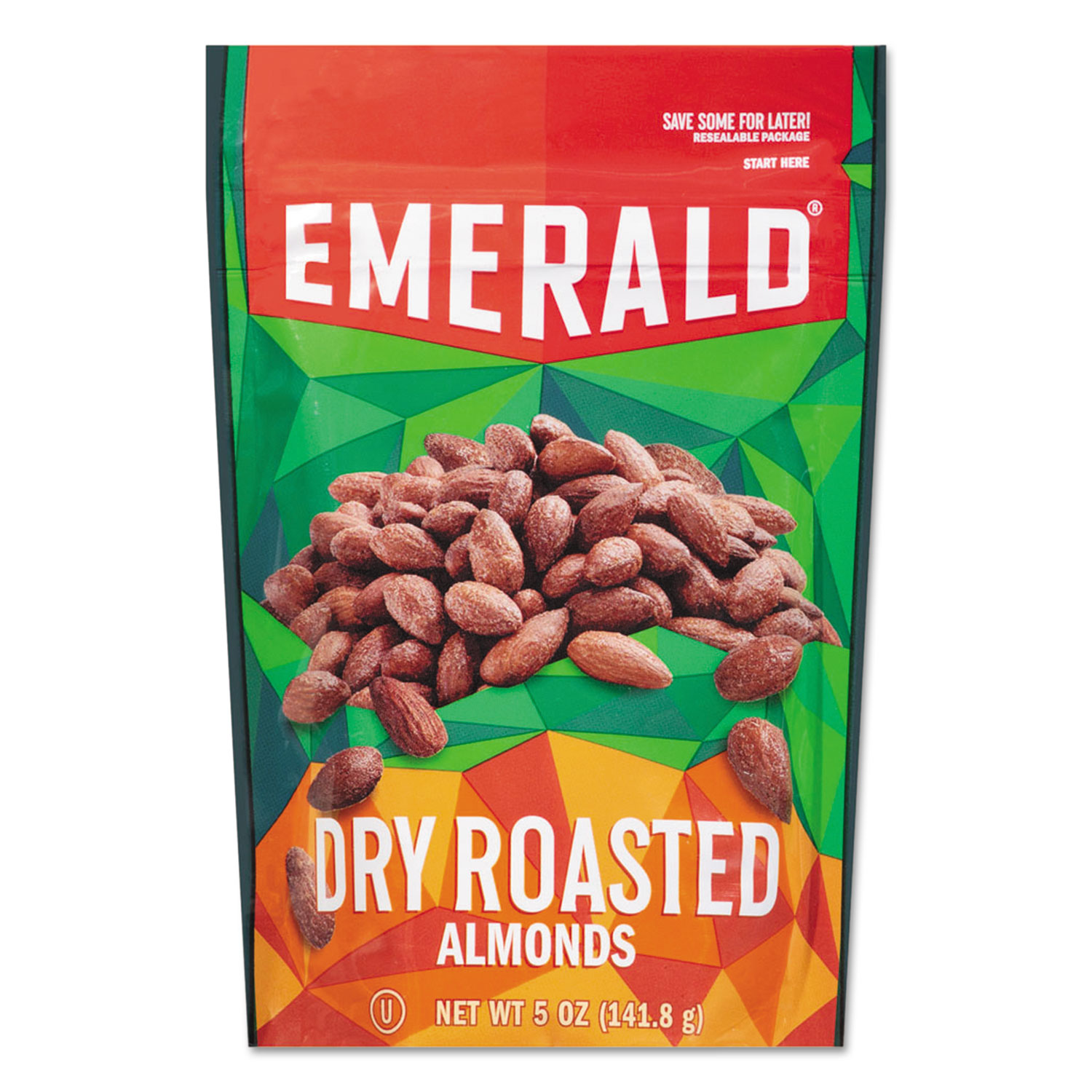  Emerald 33664 Dry Roasted Almonds, 5 oz Pack, 6/Carton (DFD33664) 