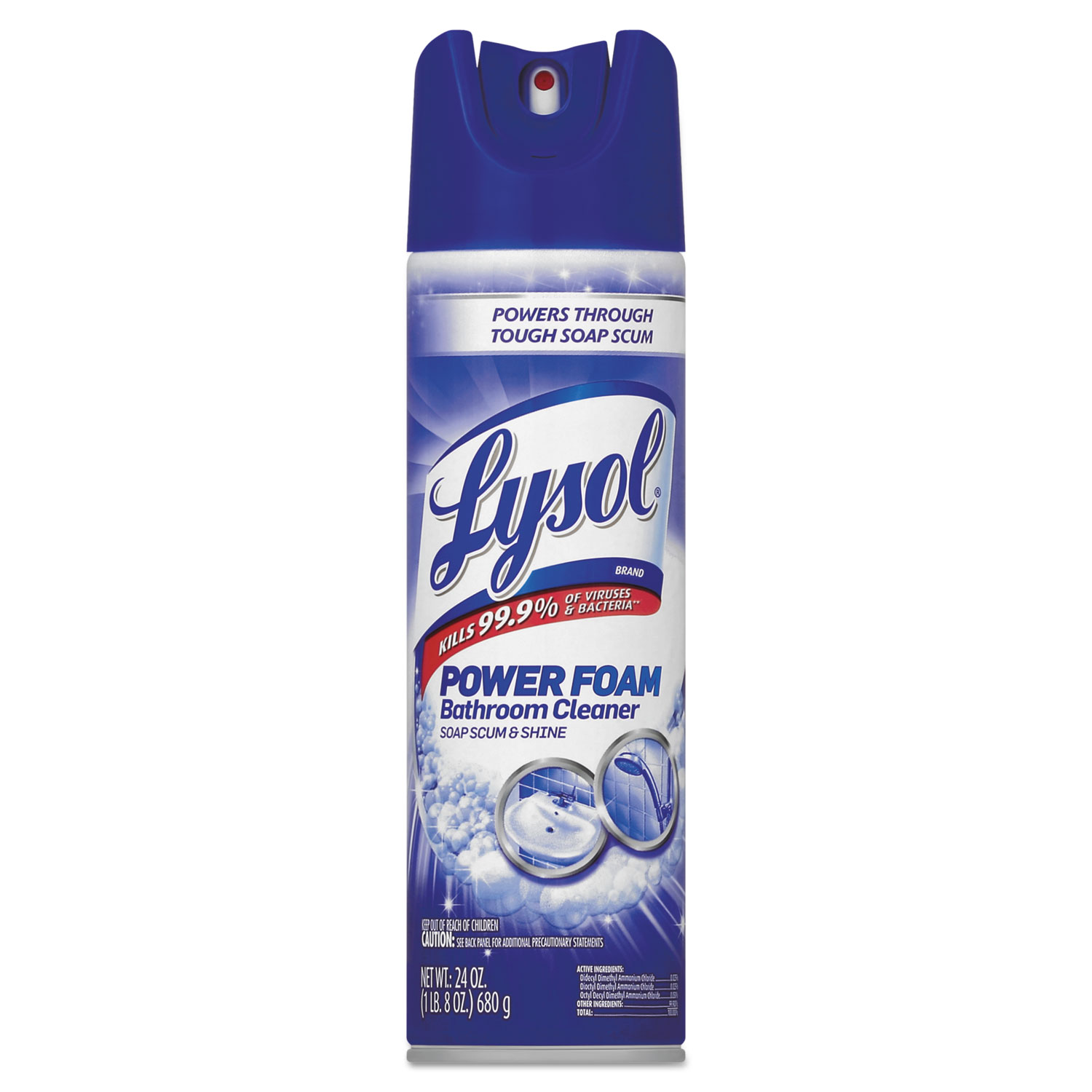 Power Foam Bathroom Cleaner, 24oz Aerosol