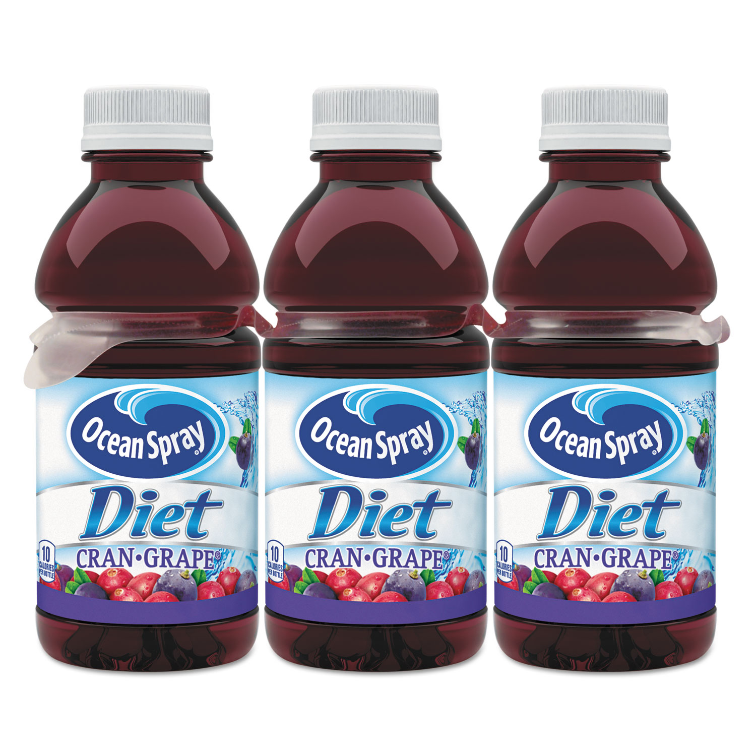 Diet Cranberry Juice Drink, Cranberry Grape, 10 oz Bottle, 6/Pack