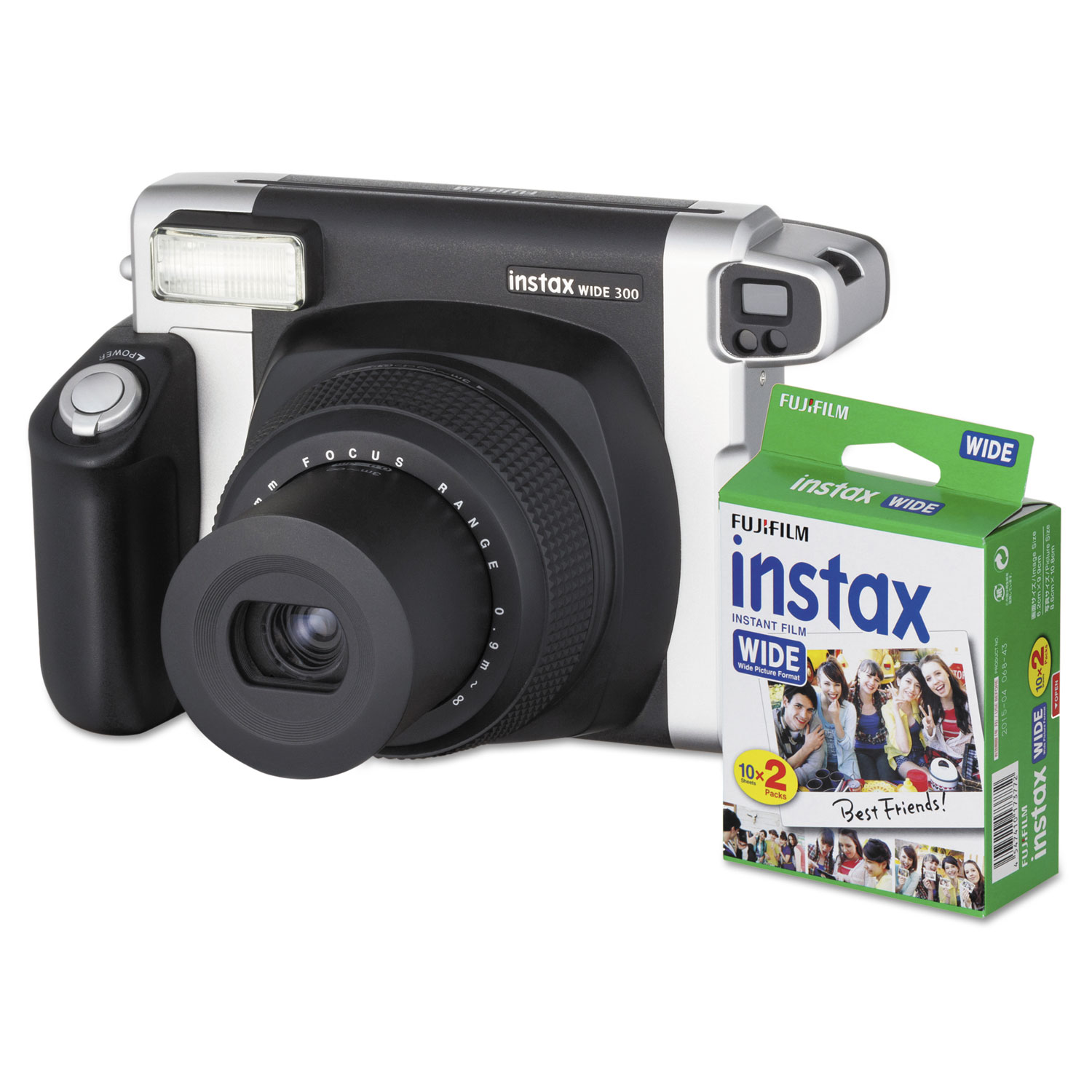 Instax Wide 300 Camera Bundle, 16 MP, Auto Focus, Black