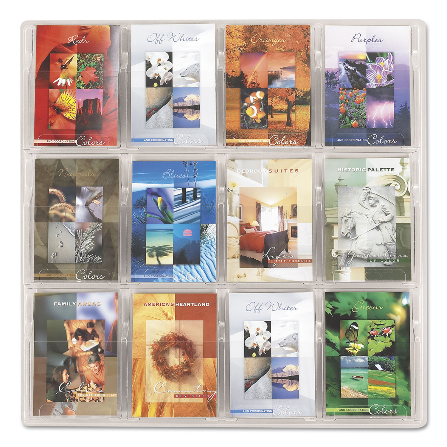 Reveal Clear Literature Displays, 12 Compartments, 30w x 2d x 30h, Clear