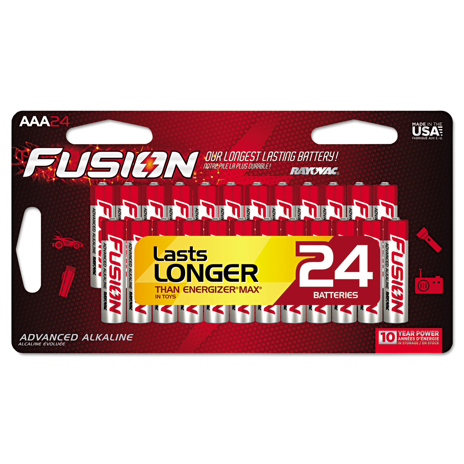 Fusion Advanced Alkaline Batteries, AAA, 24/Pack