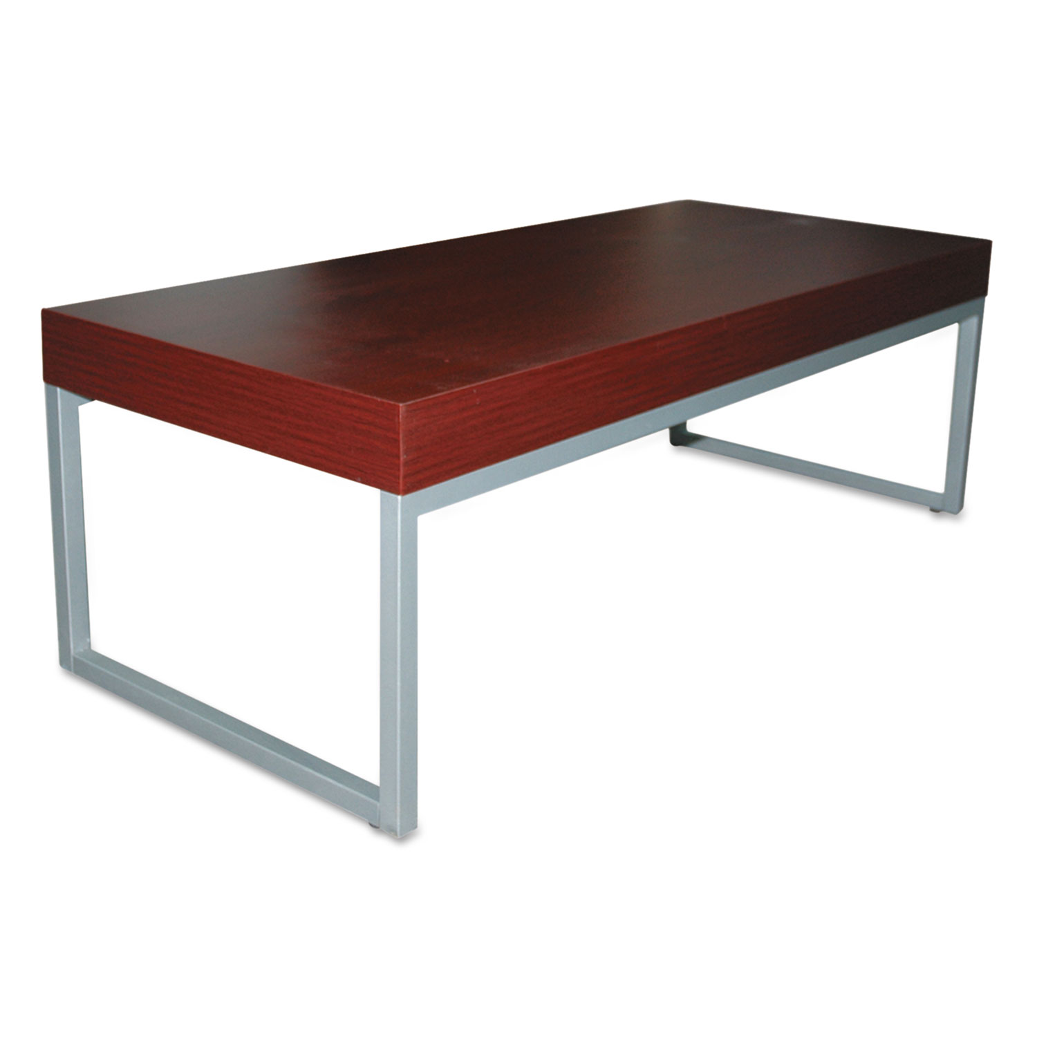 Occasional Coffee Table, 47 1/4w x 20d x 16h, Mahogany/Silver