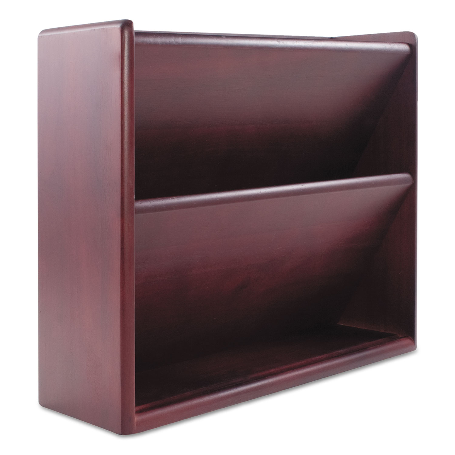  Carver CW09623 Hardwood Double Wall File, Letter, Two Pocket, Mahogany (CVR09623) 