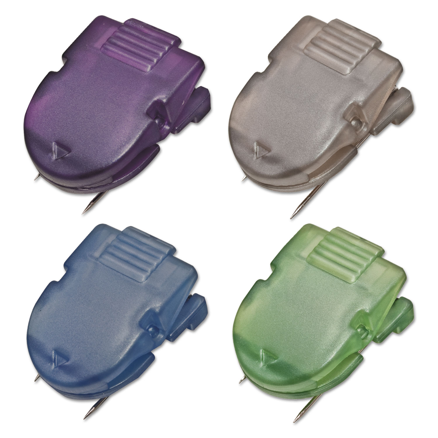 Fabric Panel Wall Clips, Standard Size, Assorted Metallic Colors, 20/Box