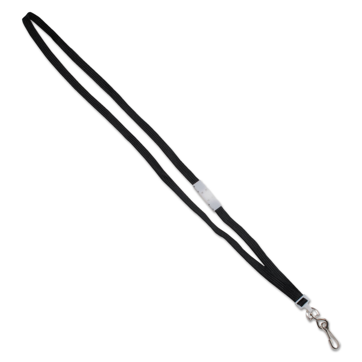 Deluxe Safety Lanyards, J-Hook Style, 36" Long, Black, 24/Box