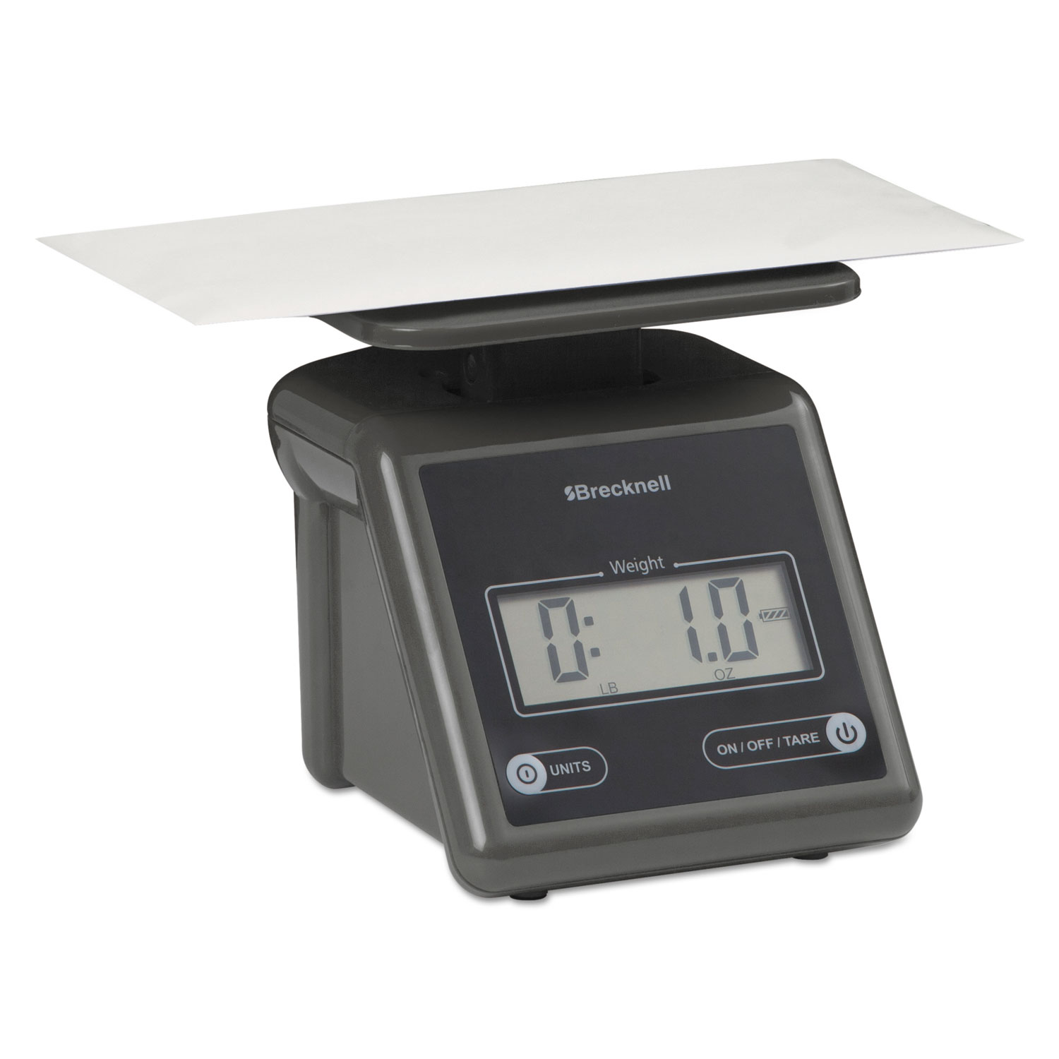  Brecknell PS 7 GRAY Electronic Postal Scale, 7 lb Capacity, 5 1/2 x 5 1/5 Platform, Gray (SBWPS7) 