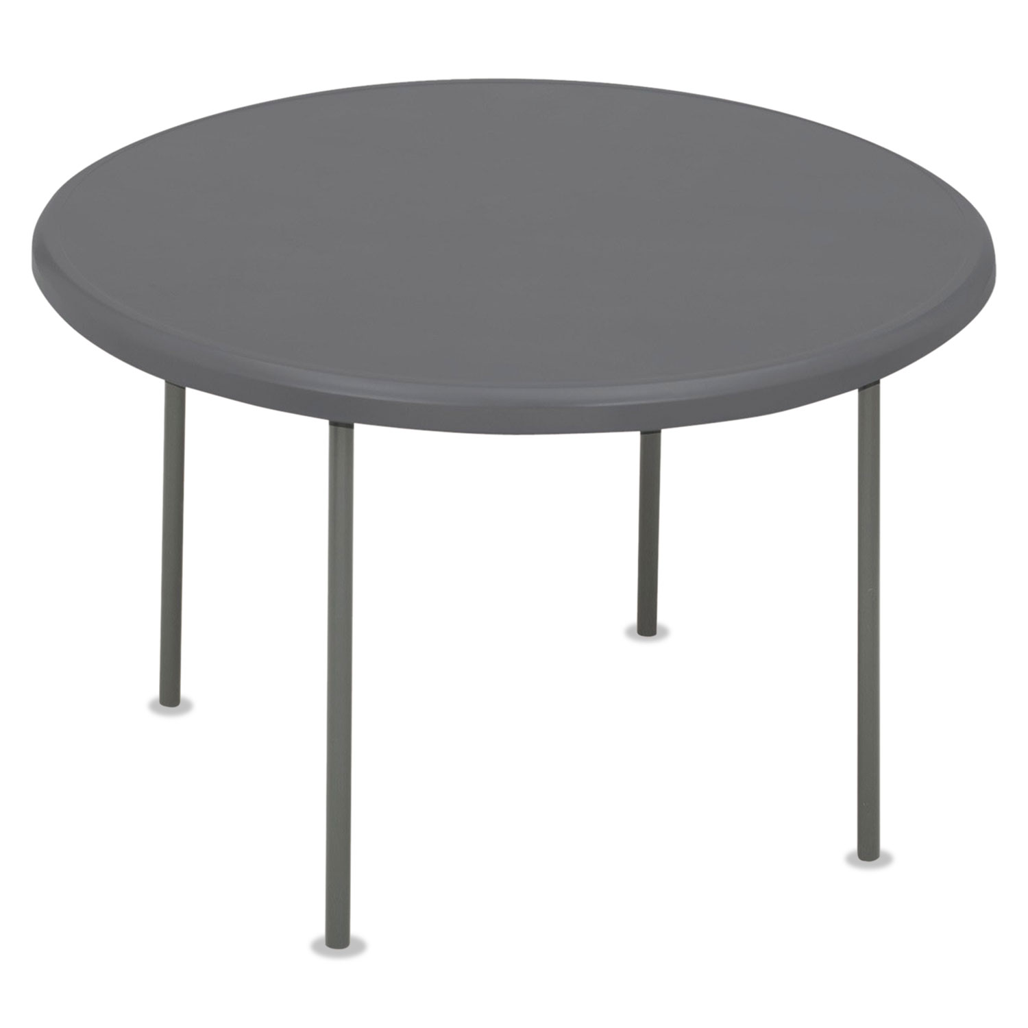 IndestrucTables Too 1200 Series Resin Folding Table, 60 dia x 29h, Charcoal
