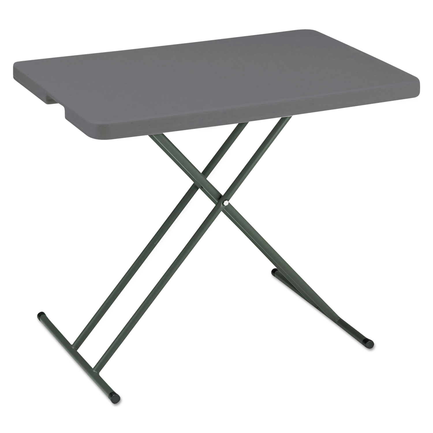 IndestrucTables Too 1200 Series Resin Personal Folding Table, 30 x 20, Charcoal