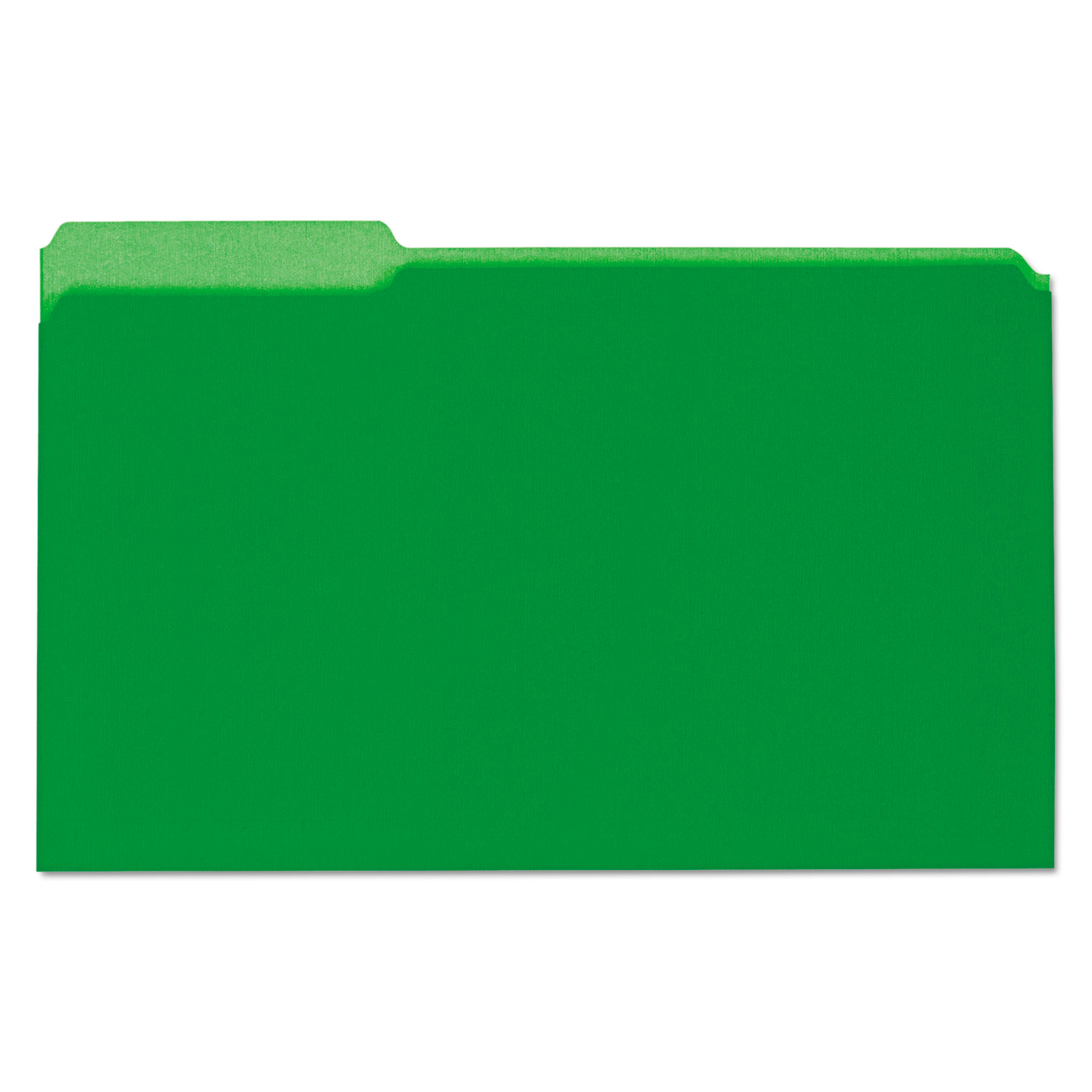  Universal UNV15302 Interior File Folders, 1/3-Cut Tabs, Legal Size, Green, 100/Box (UNV15302) 
