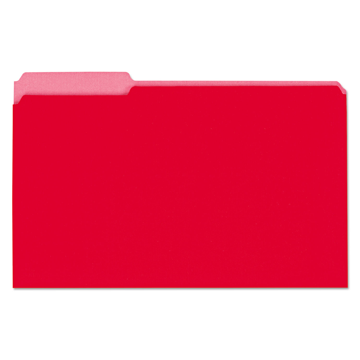  Universal UNV15303 Interior File Folders, 1/3-Cut Tabs, Legal Size, Red, 100/Box (UNV15303) 