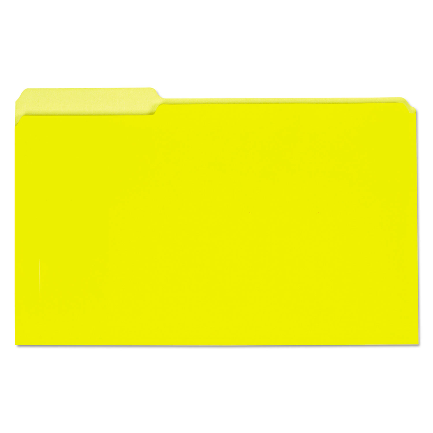 Interior File Folders, 1/3-Cut Tabs, Legal Size, Yellow, 100/Box - Zerbee