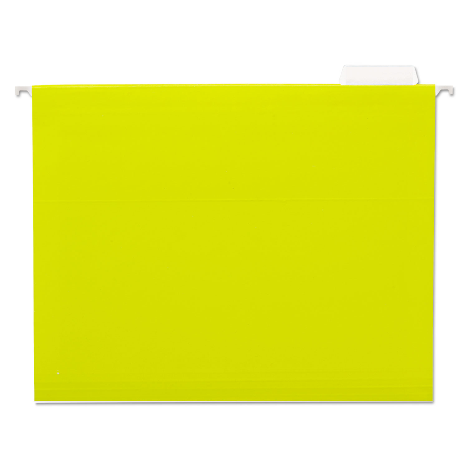 Deluxe Bright Color Hanging File Folders, Letter Size, 1/5-Cut Tab, Yellow, 25/Box