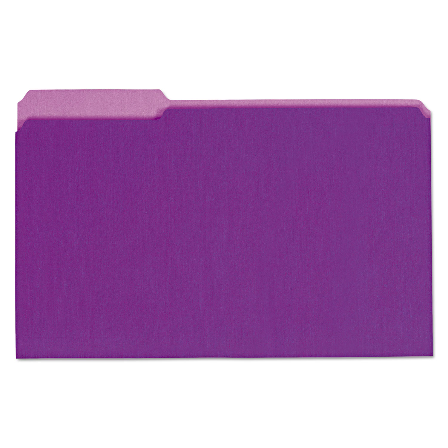 Recycled Interior File Folders, 1/3 Cut Top Tab, Legal, Violet, 100/Box