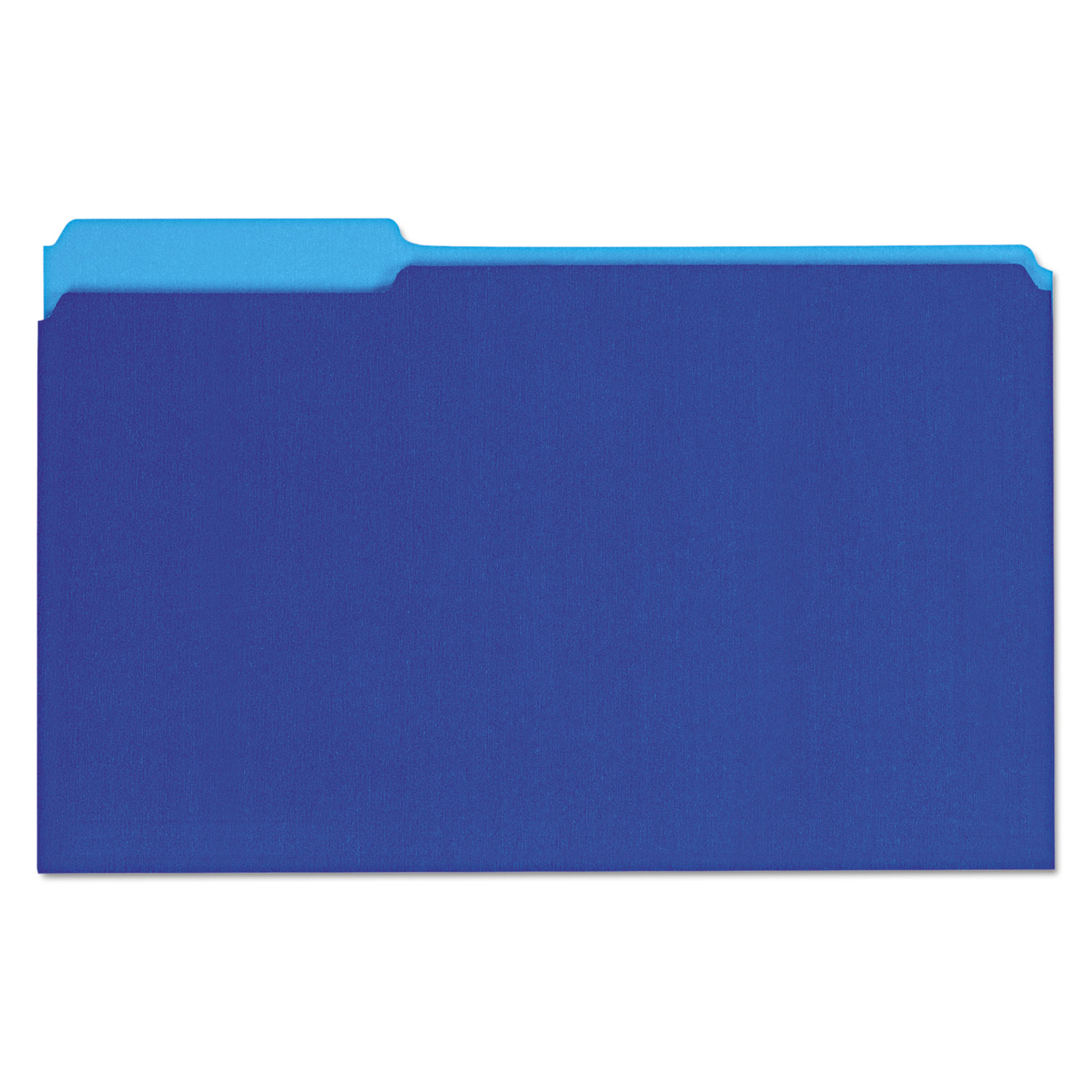  Universal UNV15301 Interior File Folders, 1/3-Cut Tabs, Legal Size, Blue, 100/Box (UNV15301) 