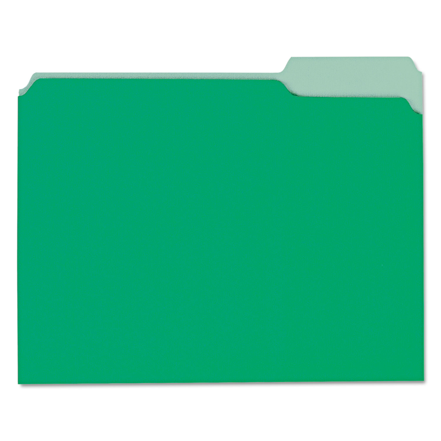  Universal UNV12302 Interior File Folders, 1/3-Cut Tabs, Letter Size, Green, 100/Box (UNV12302) 