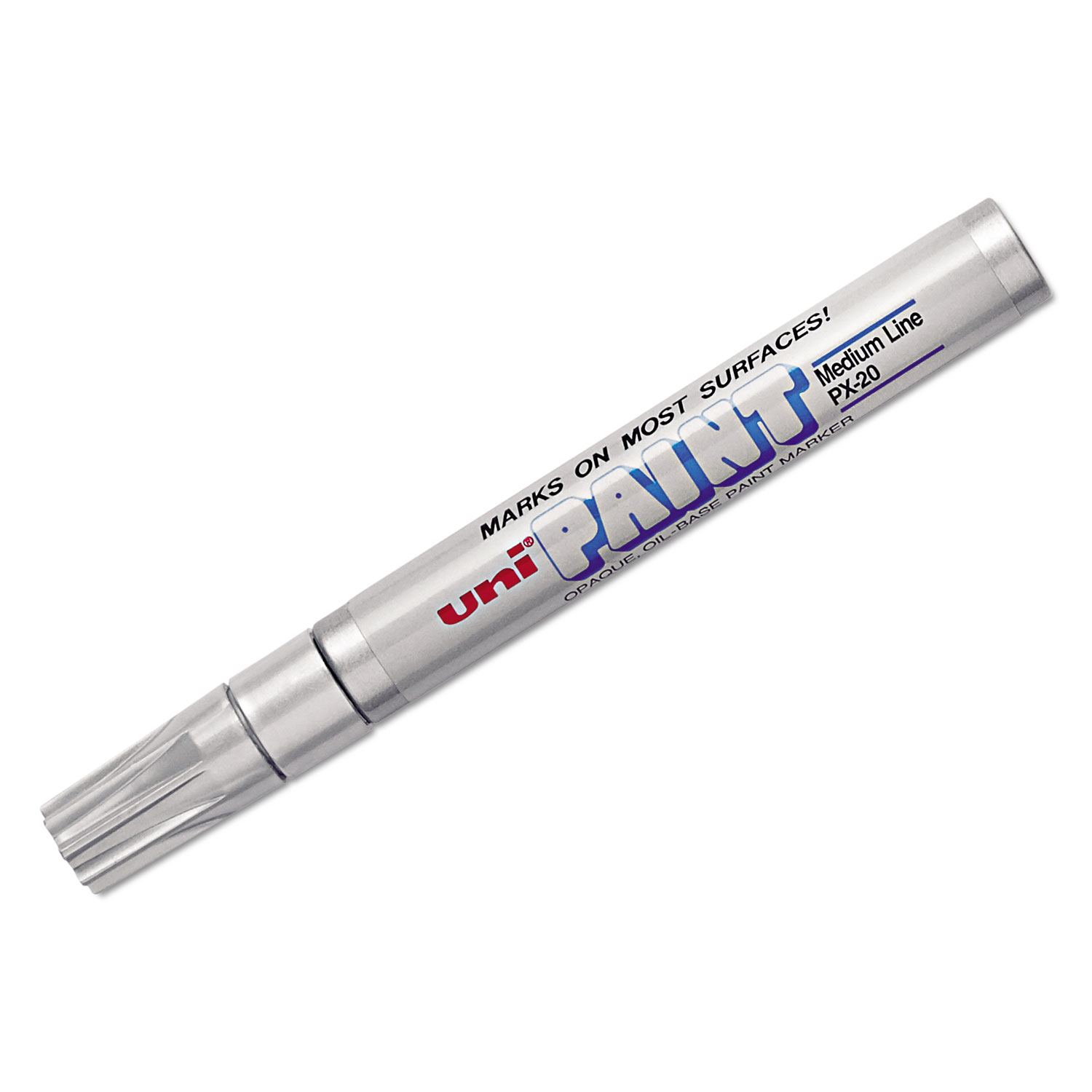 uni-Paint 63614 Permanent Marker, Medium Bullet Tip, Metallic Silver (UBC63614) 