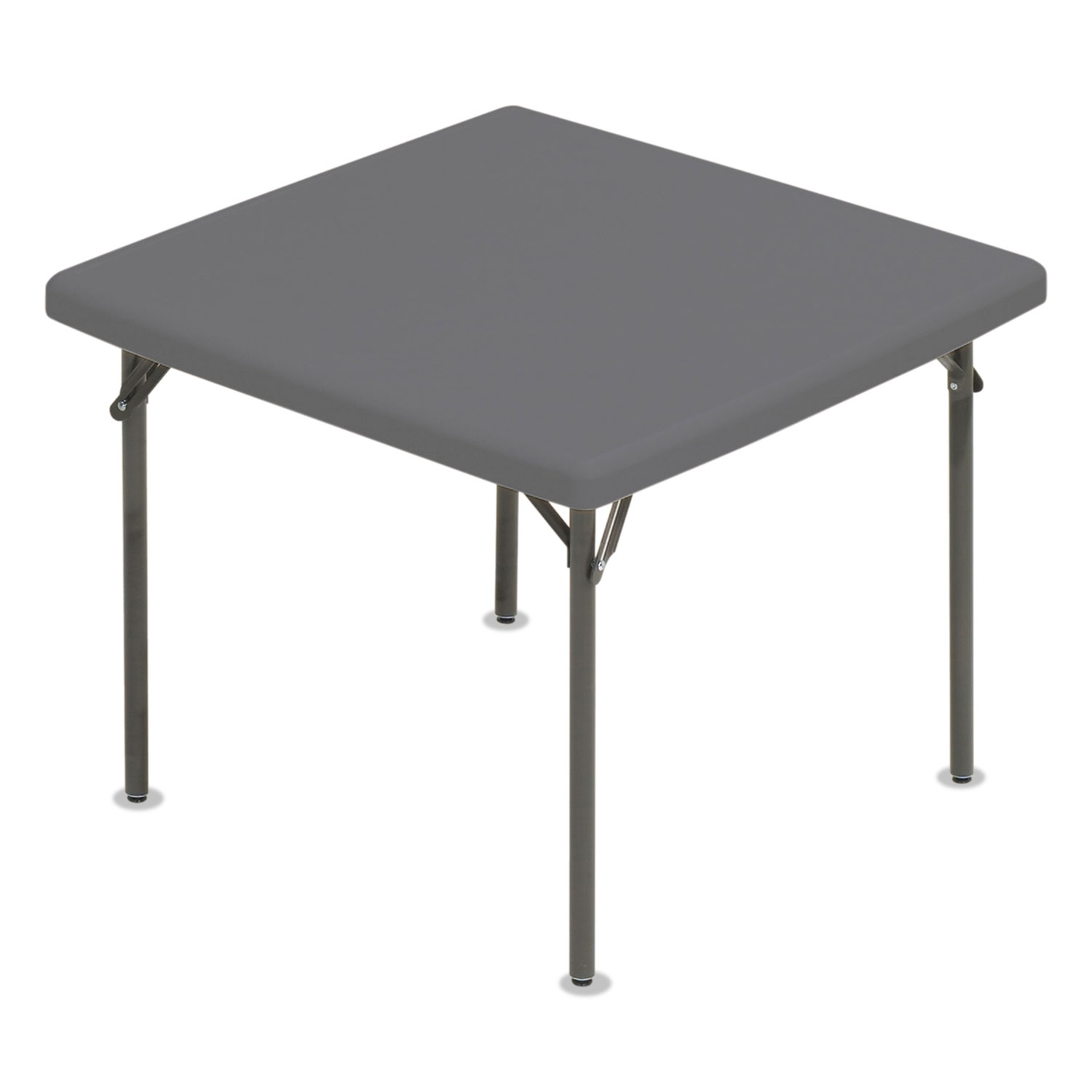 IndestrucTables Too 1200 Series Resin Folding Table, 37w x 37d x 29h, Charcoal