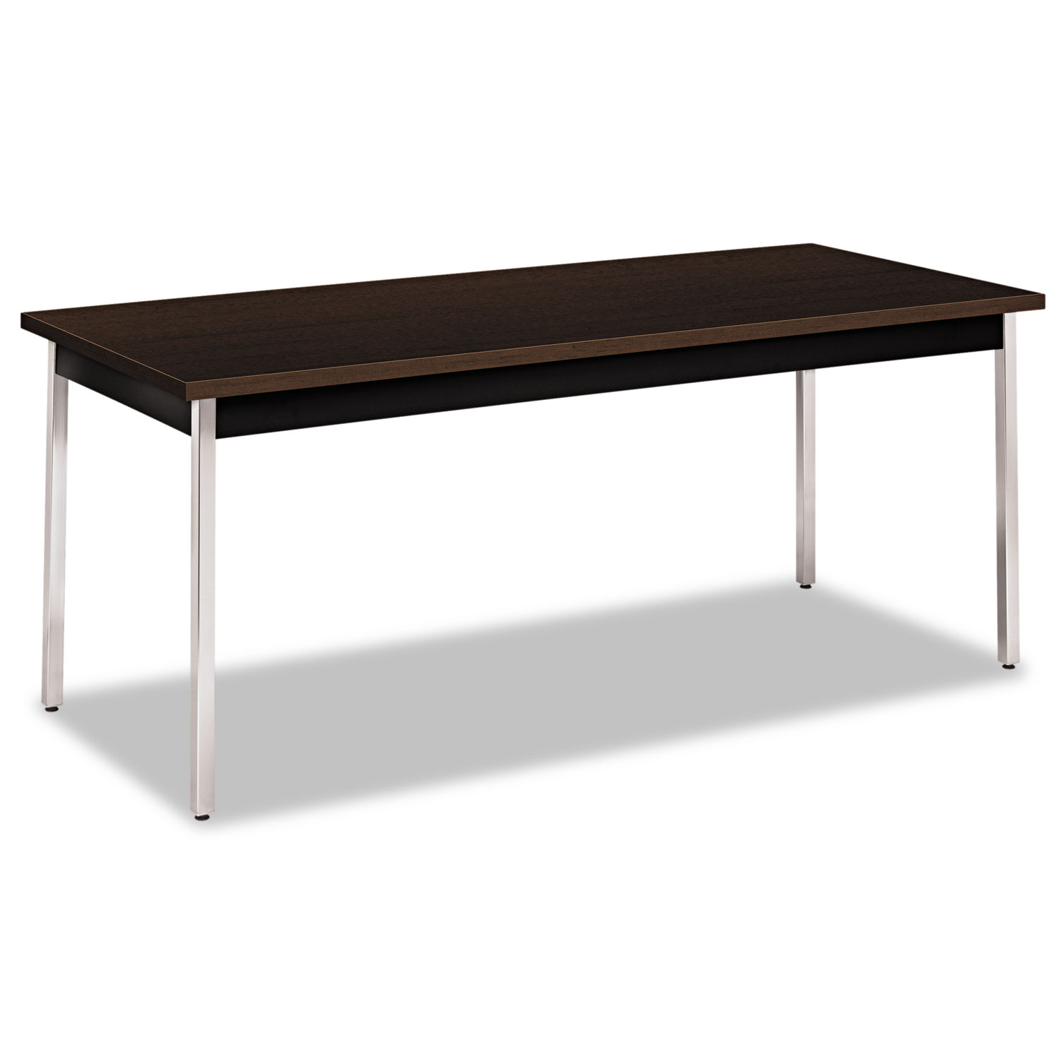 Utility Table, Rectangular, 72w x 30d x 29h, Mocha/Black
