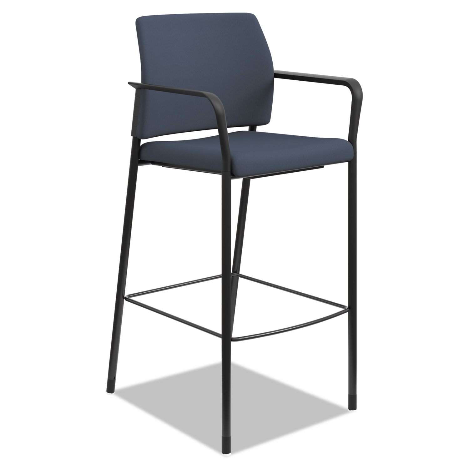 Accommodate™ Series Café Stool with Fixed Arms, Cerulean Fabric