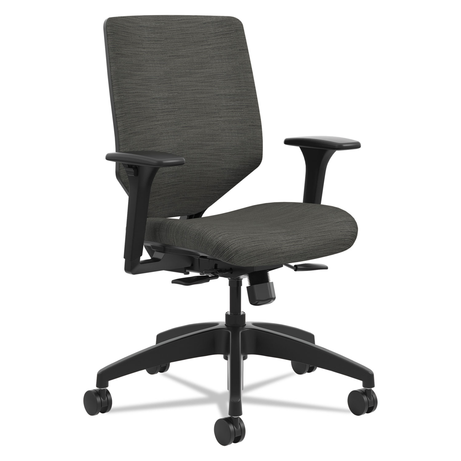  HON SVU1ACLC10TK Solve Series Upholstered Back Task Chair, Supports up to 300 lbs., Ink Seat/Ink Back, Black Base (HONSVU1ACLC10TK) 