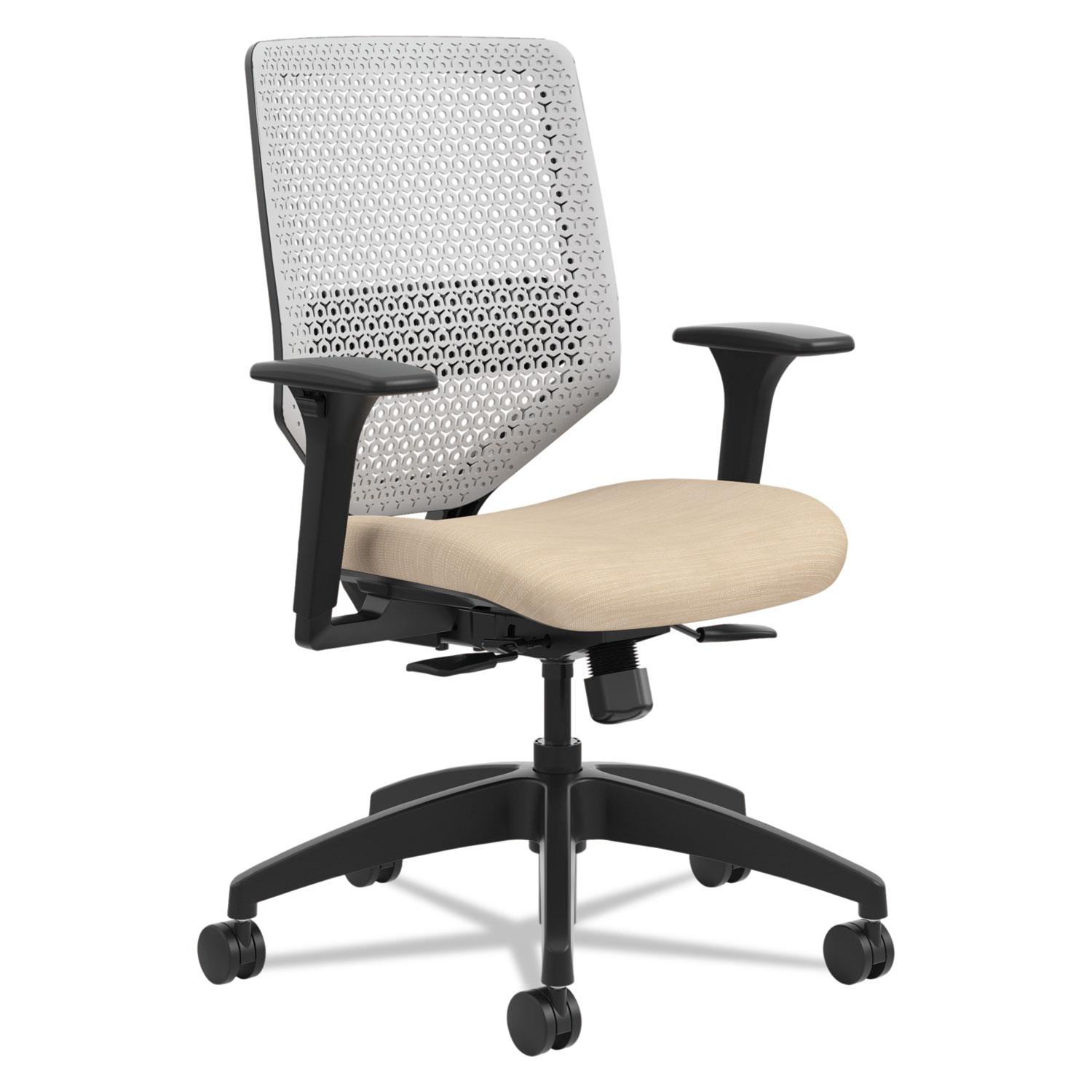 Solve Series ReActiv Back Task Chair, Putty/Platinum