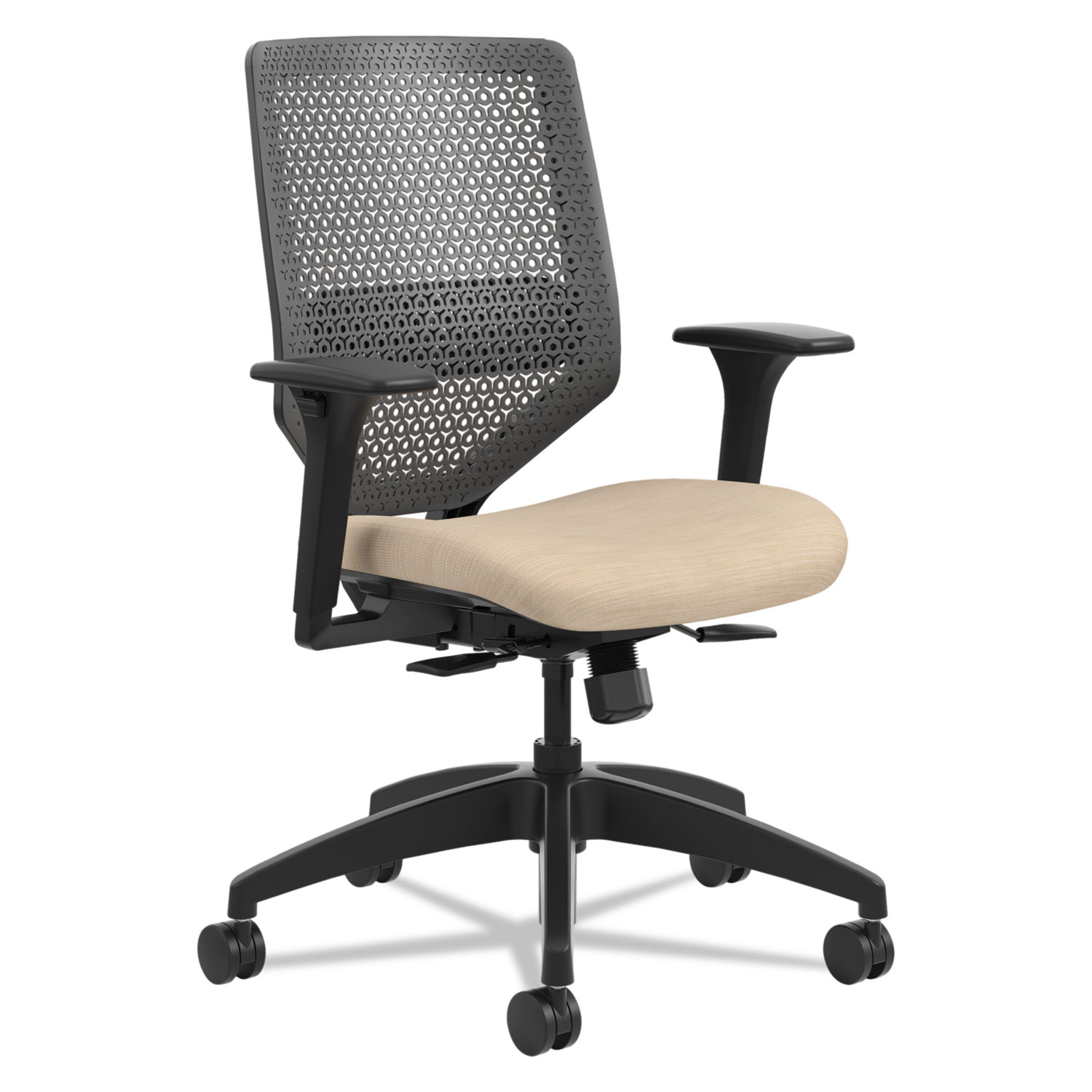 Solve Series ReActiv Back Task Chair, Putty/Charcoal