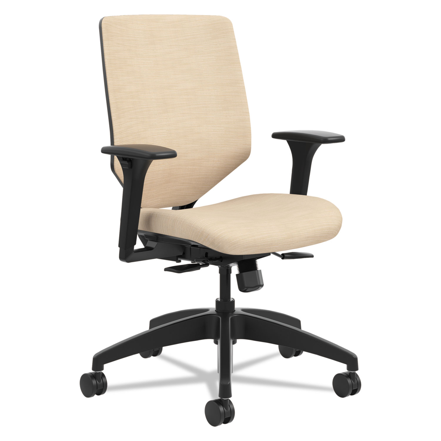 Solve Series Upholstered Back Task Chair, Putty