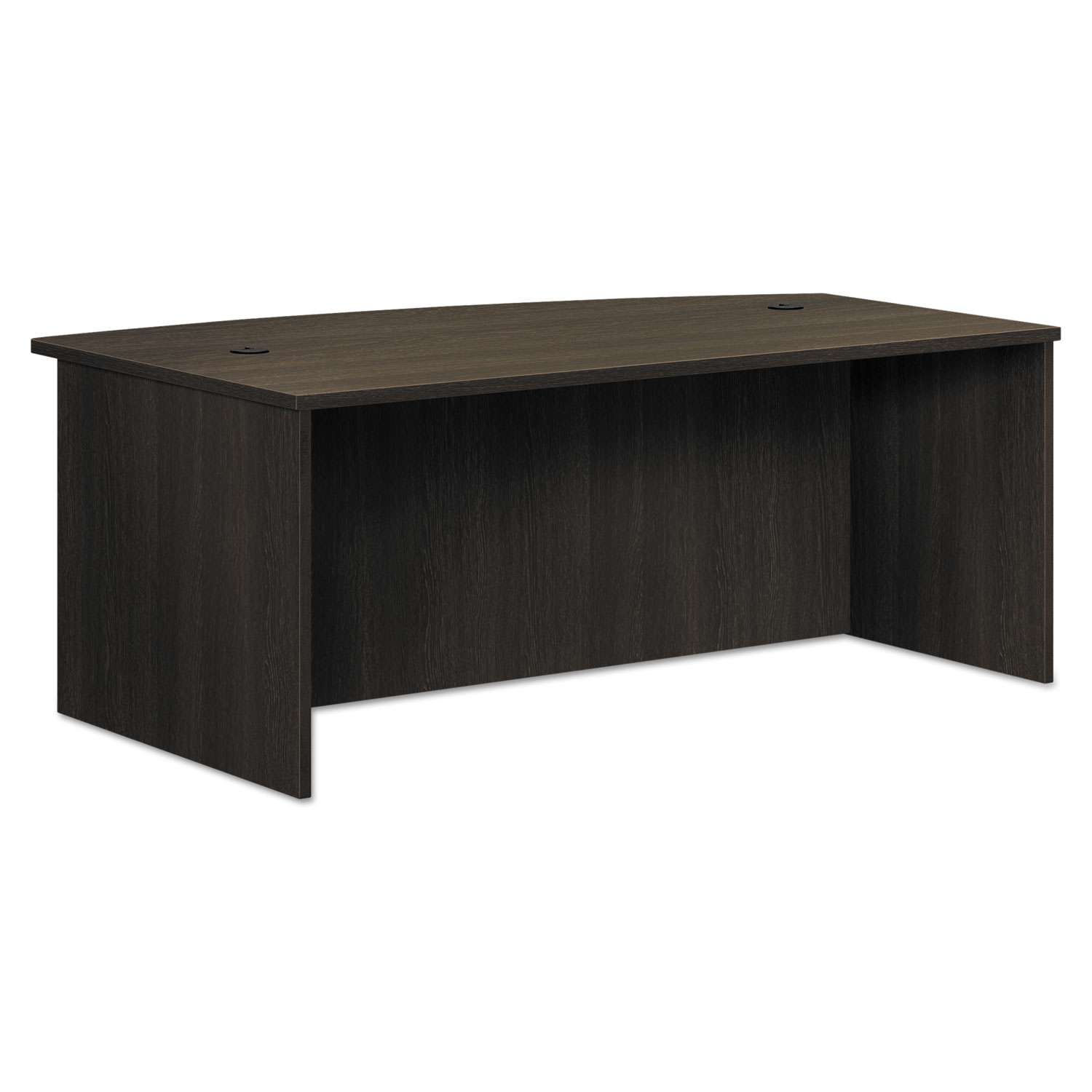 BL Laminate Series Bow Front Desk Shell, 72w x 42w x 29h, Espresso