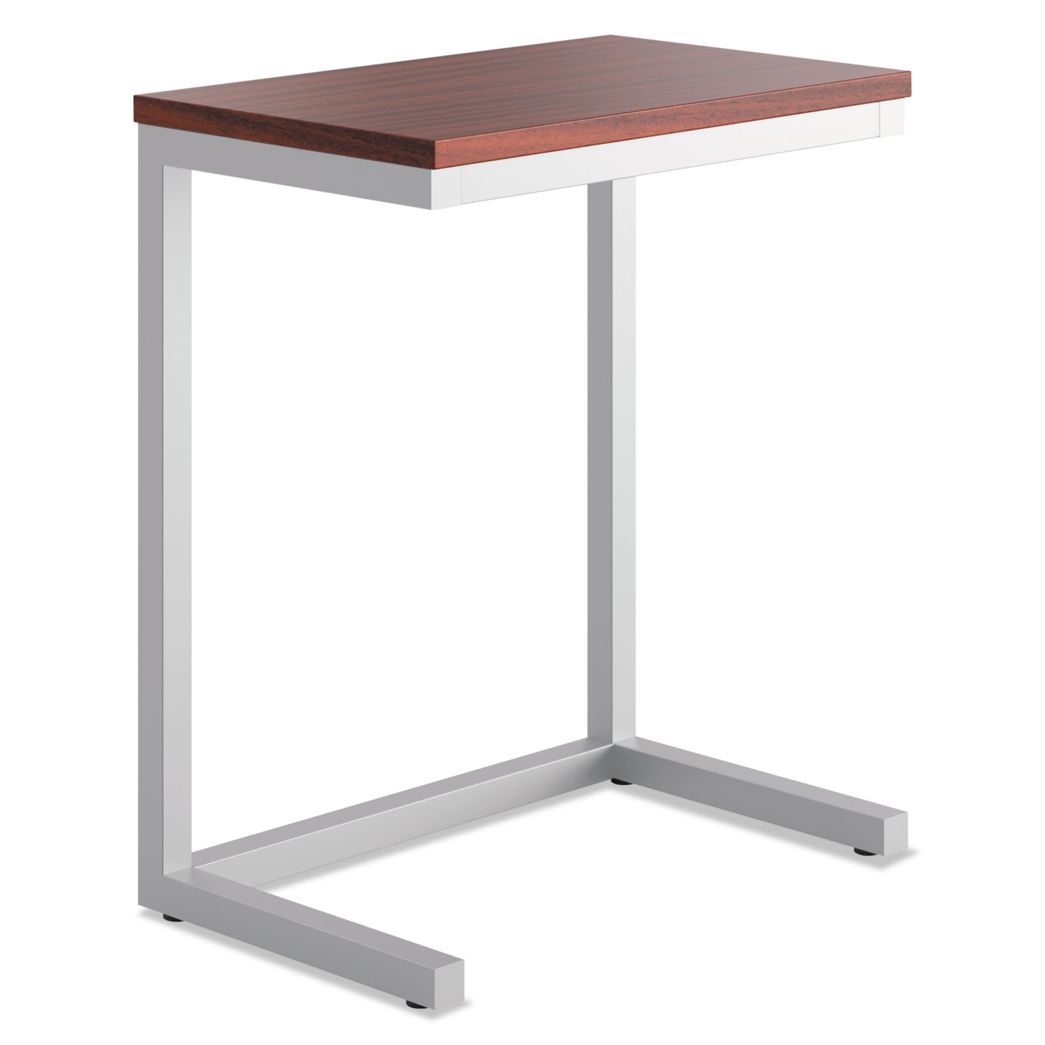 Occasional Cantilever Table, 24w x 15d x 20 3/4h, Chestnut/Silver