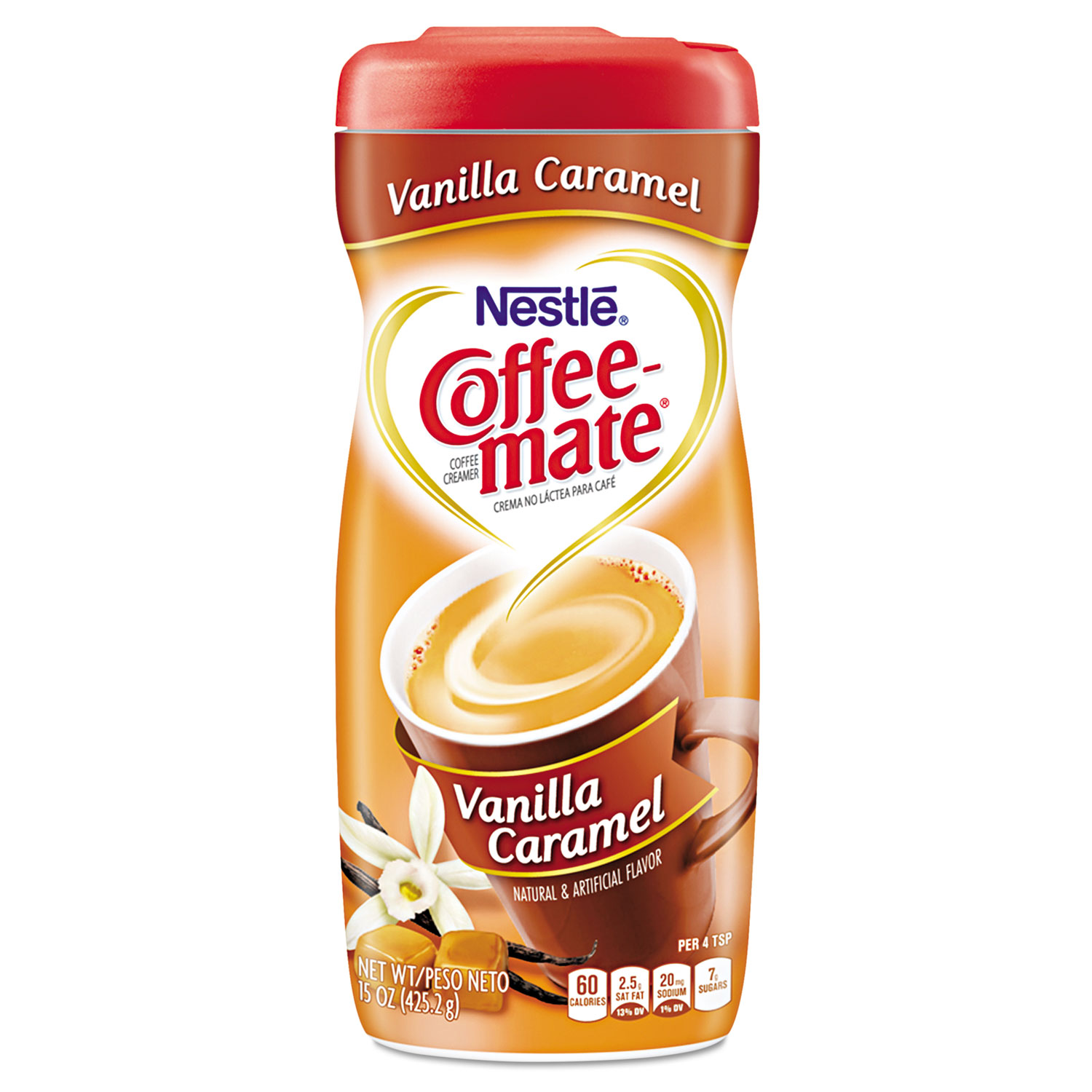  Coffee-mate 49410 Non-Dairy Powdered Creamer, Vanilla Caramel, 15 oz Canister (NES49410) 