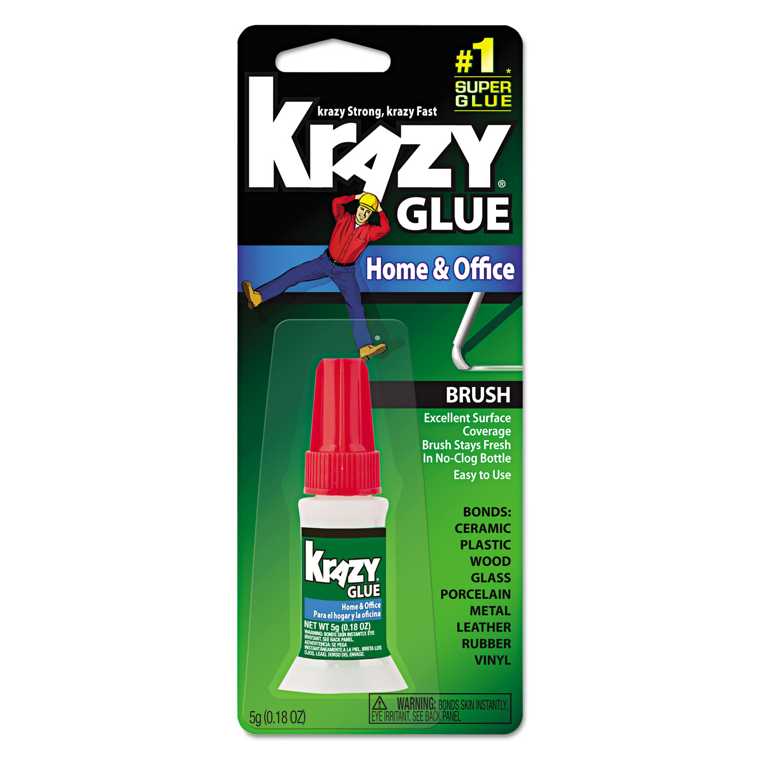  Krazy Glue KG94548R All Purpose Brush-On Krazy Glue, 0.18 oz, Dries Clear (EPIKG94548R) 
