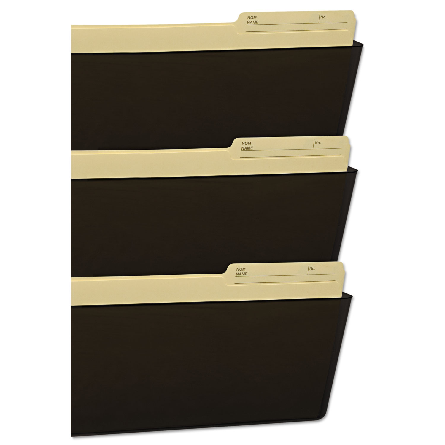 Wall File, Legal 16 x 14, Three Pocket, Smoke