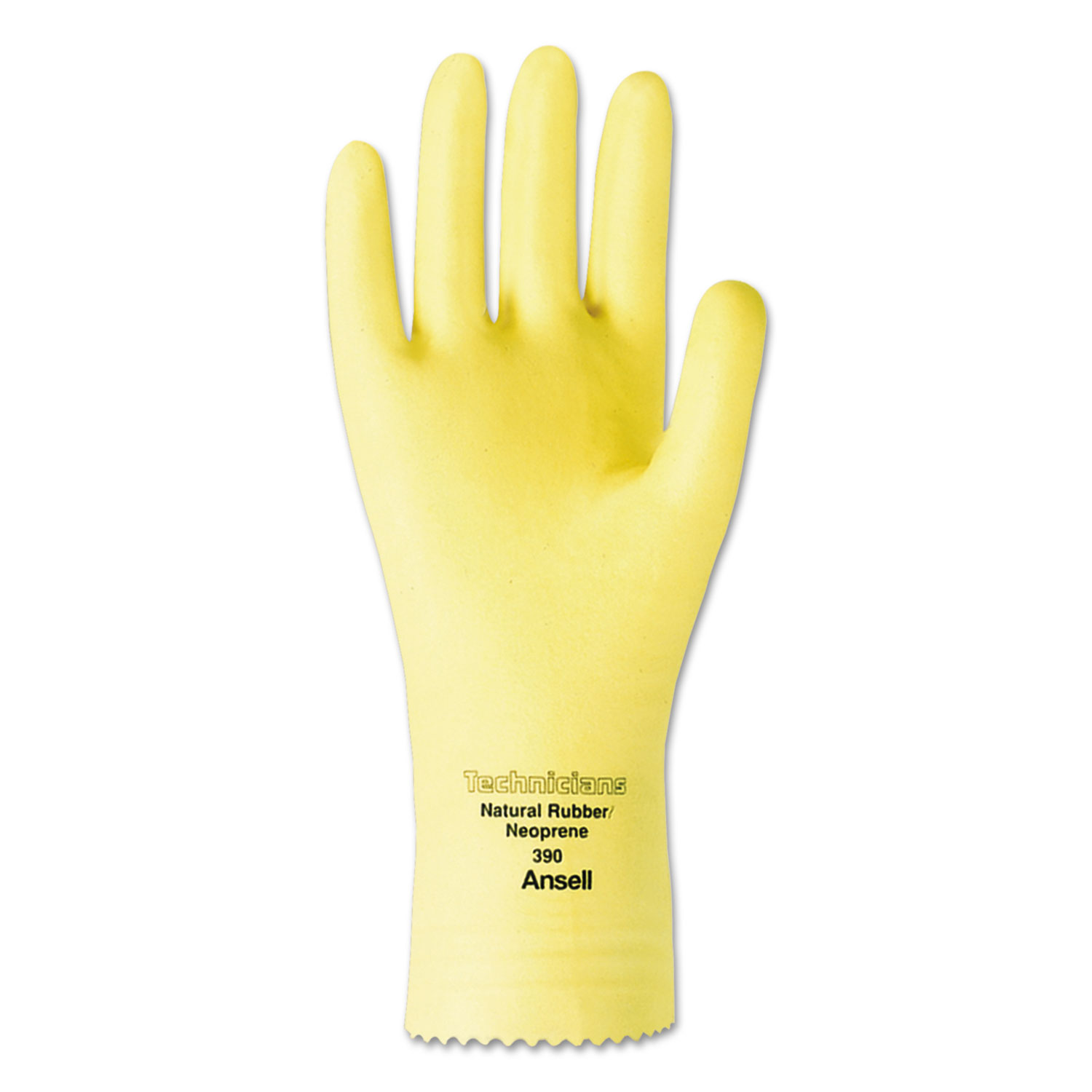  AnsellPro 103141 Technicians Latex/Neoprene Blend Gloves, Size 8, Natural, 1 Dozen (ANS39008) 
