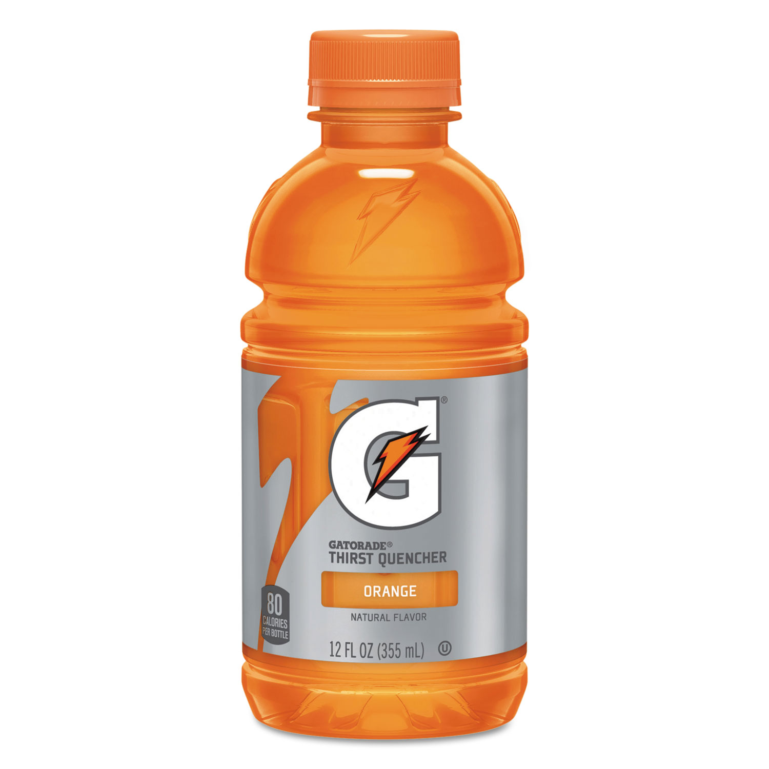  Gatorade 12937 G-Series Perform 02 Thirst Quencher, Orange, 12 oz Bottle, 24/Carton (QKR12937) 