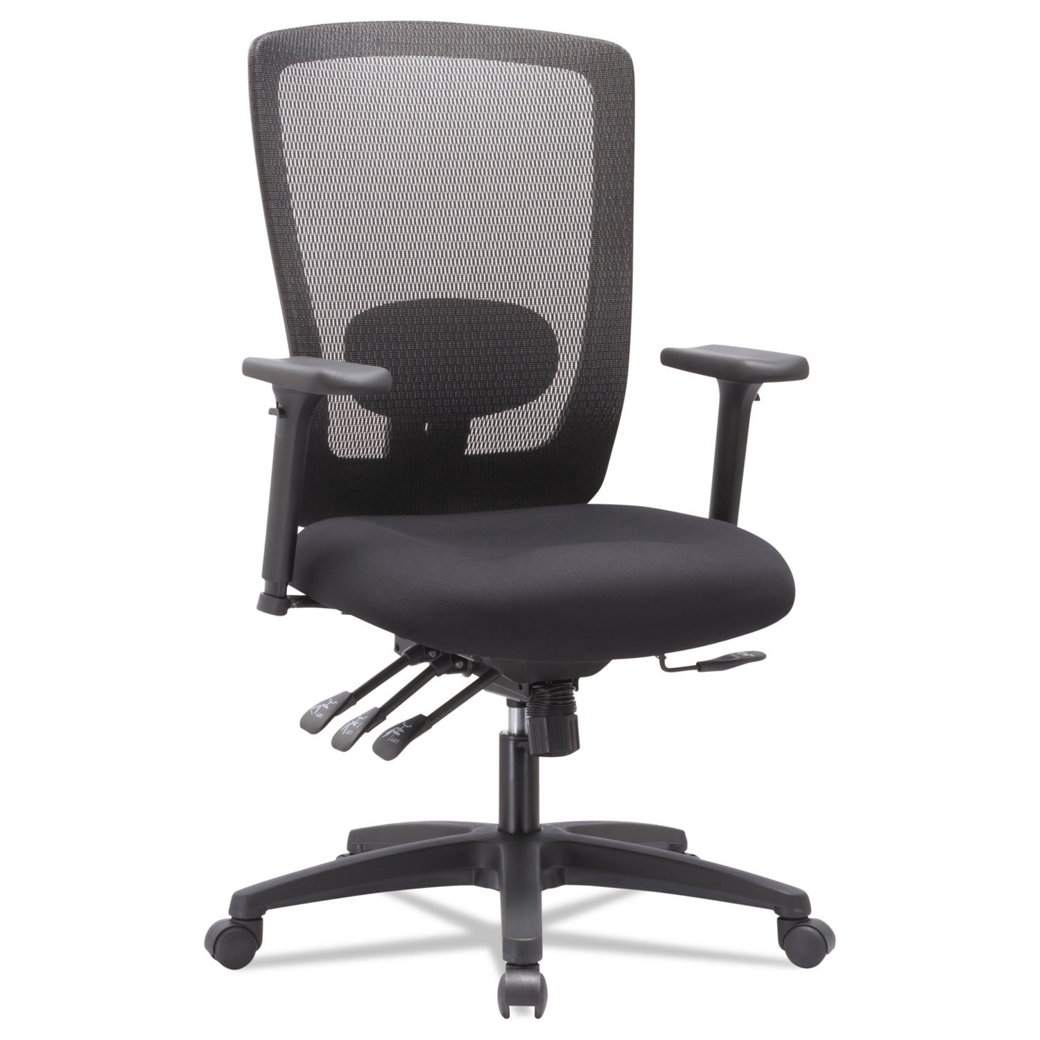  Alera ALENV41M14 Alera Envy Series Mesh High-Back Multifunction Chair, Supports up to 250 lbs., Black Seat/Black Back, Black Base (ALENV41M14) 