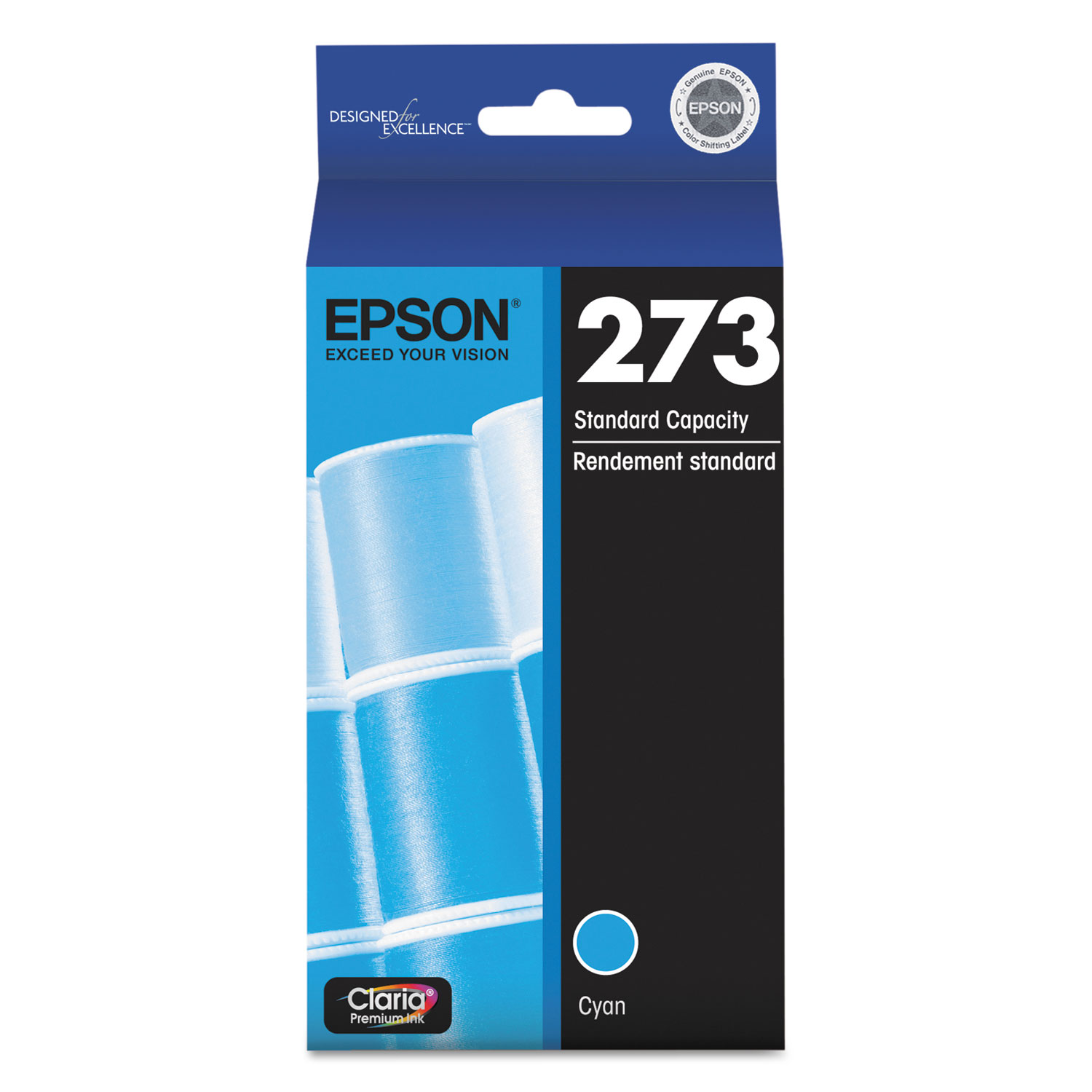  Epson T273220-S T273220S (273) Claria Ink, 300 Page-Yield, Cyan (EPST273220S) 
